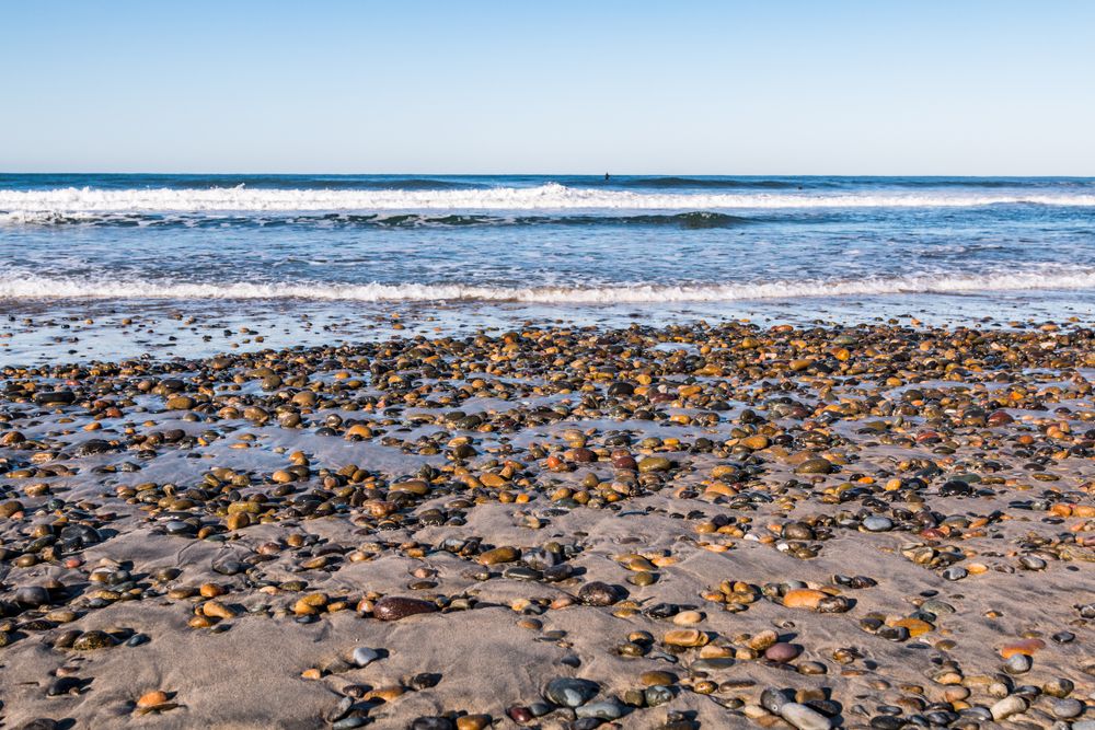 Pebbles on the shores of South Carlsbad State Beach