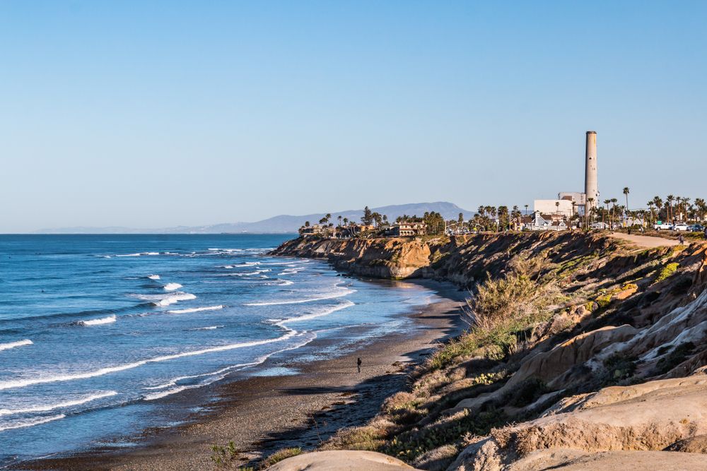 Shoreline of South Carlsbad State Beach