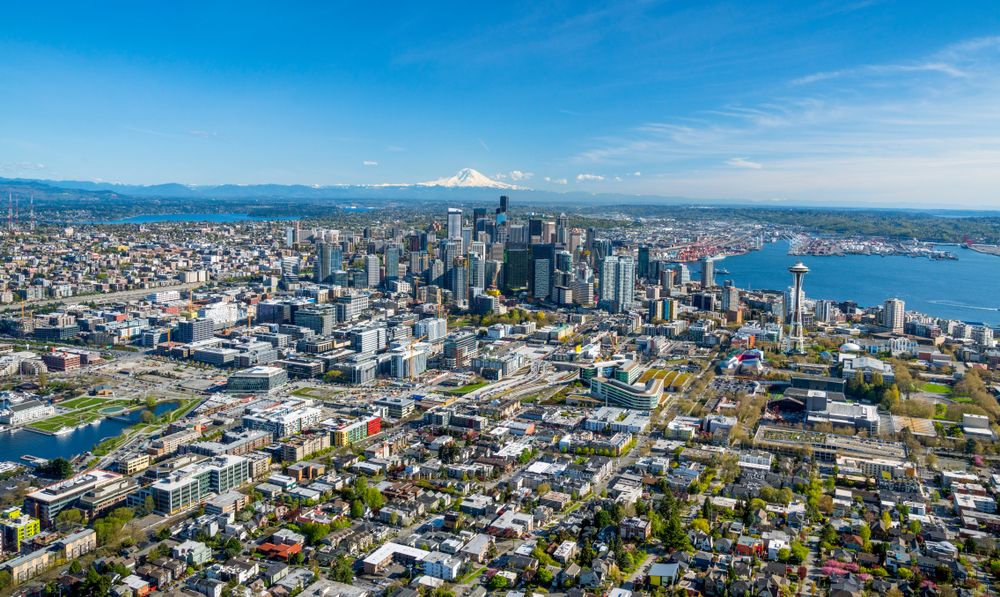Bird's eye view of South Lake Union