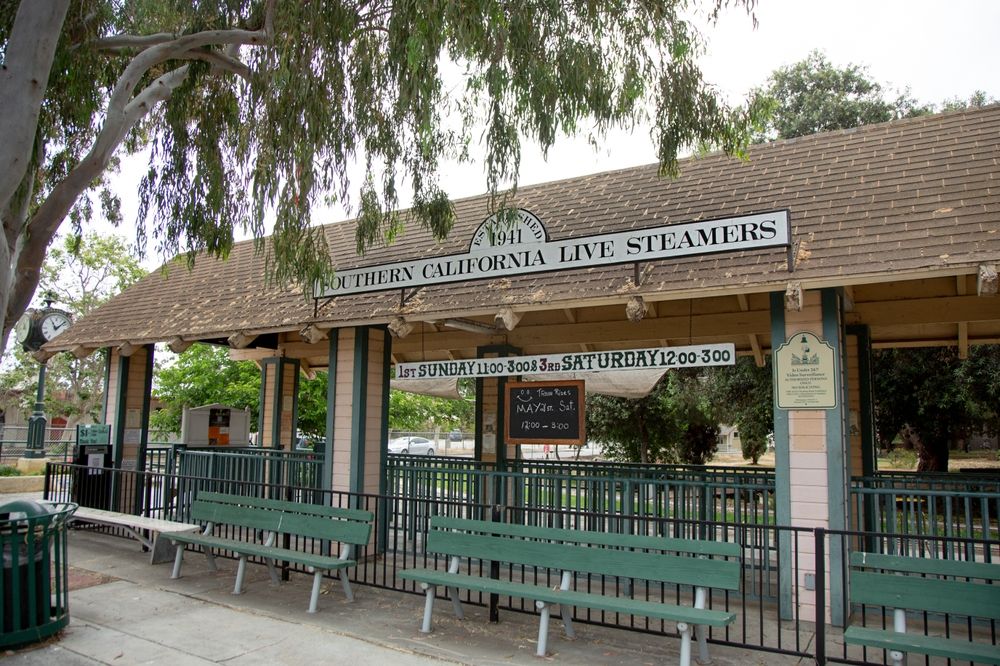 Railway station at Southern California Live Steamers