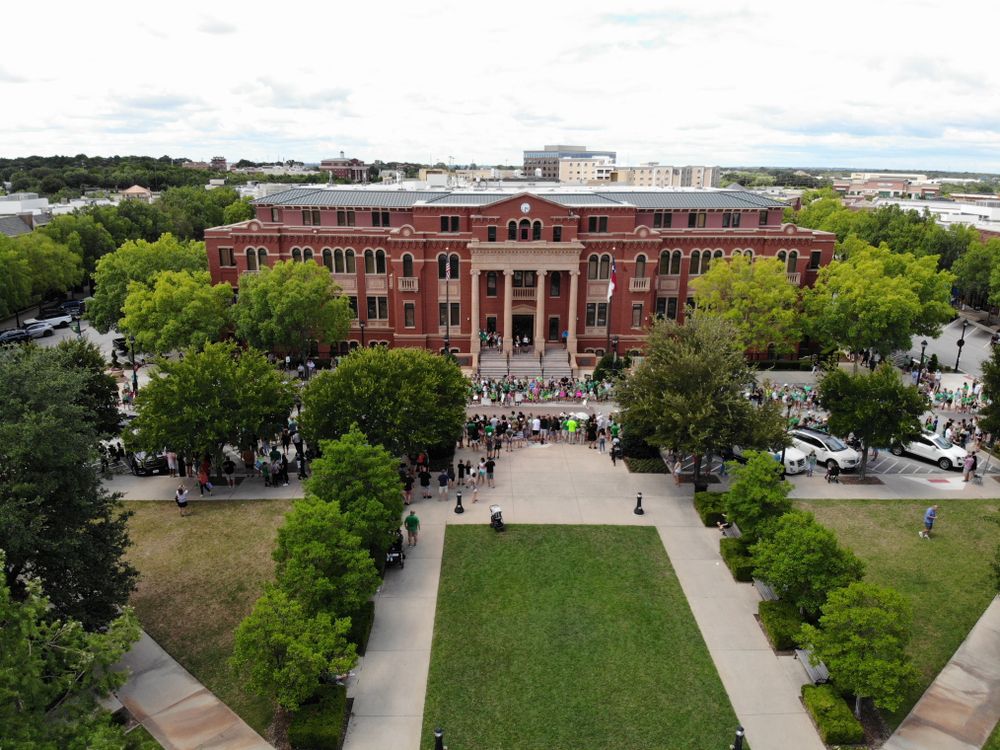 Aerial view of Southlake Town Square