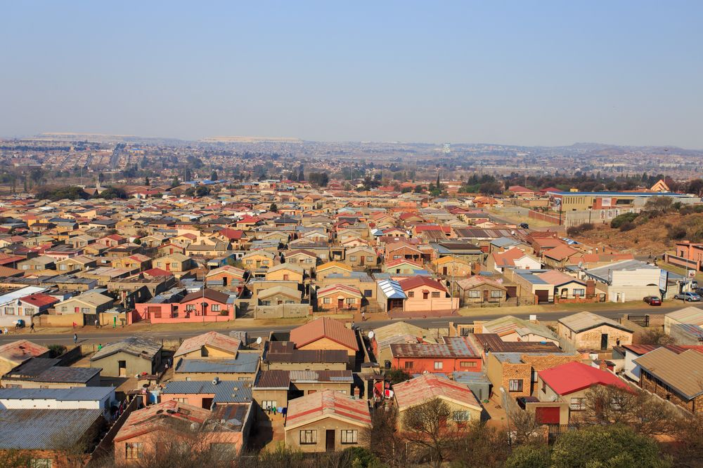 Aerial view of the Soweto