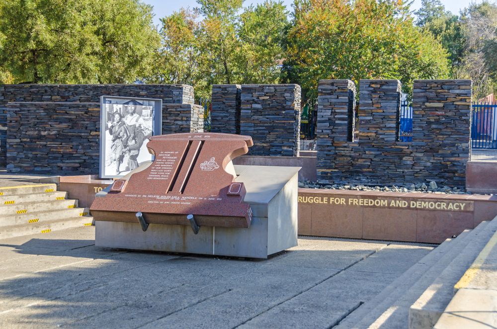 A war memorial at Soweto