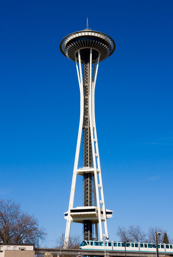 Closer view of Space Needle