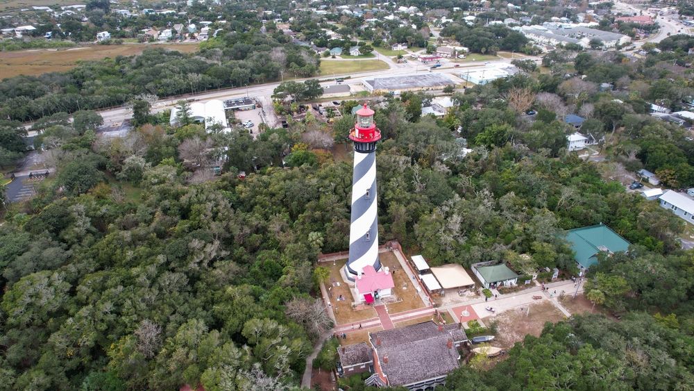 Bird's eye view of St. Augustine Lighthouse & Maritime Museum