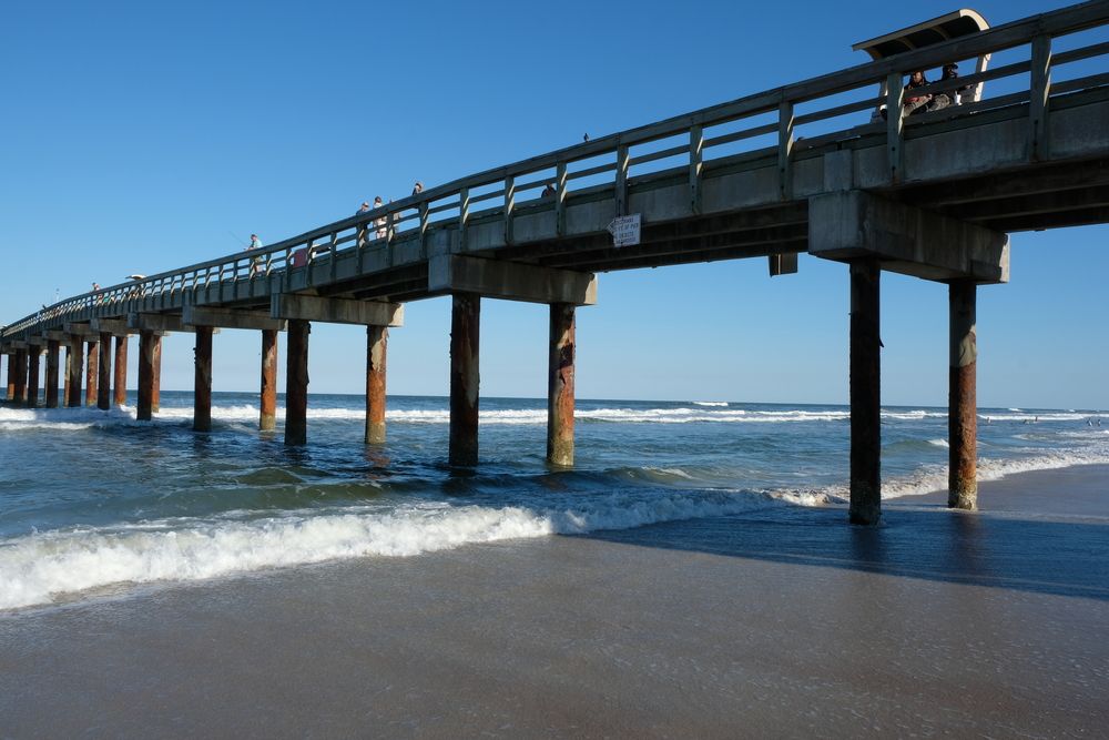 People fishing at St. Johns County Ocean & Fishing Pier