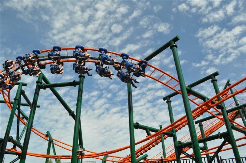 Roller coaster in Frontier City