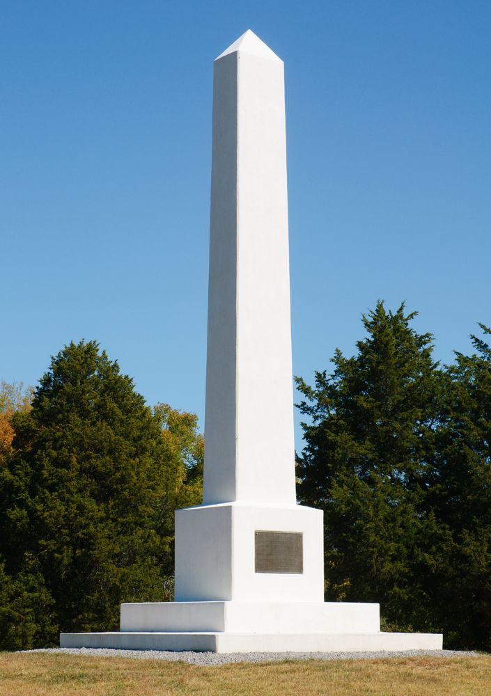 Stone pillar at Stones River National Battlefield
