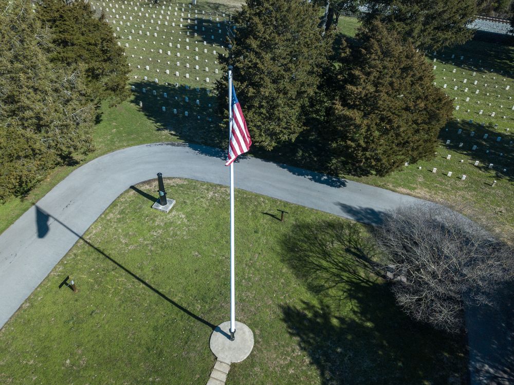 Aerial view of Stones River National Cemetery