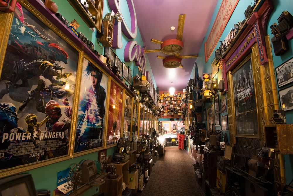 Collection of film equipments in Strand theatre