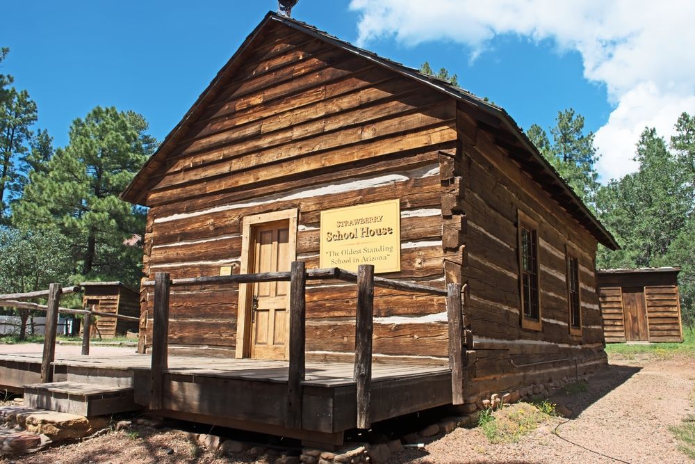 Exterior of Strawberry School House
