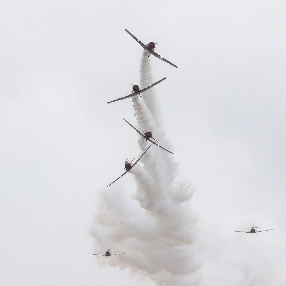 Planes during the Stuart Airshow