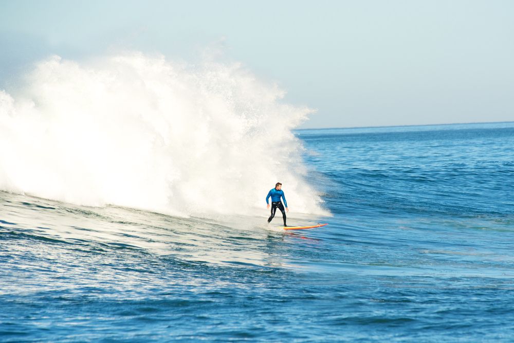 Surfing at Half Moon Bay