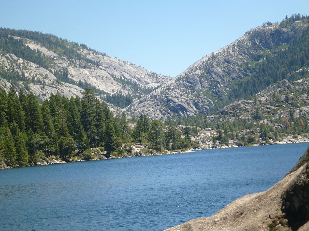 The waters of Pinecrest Lake Resort