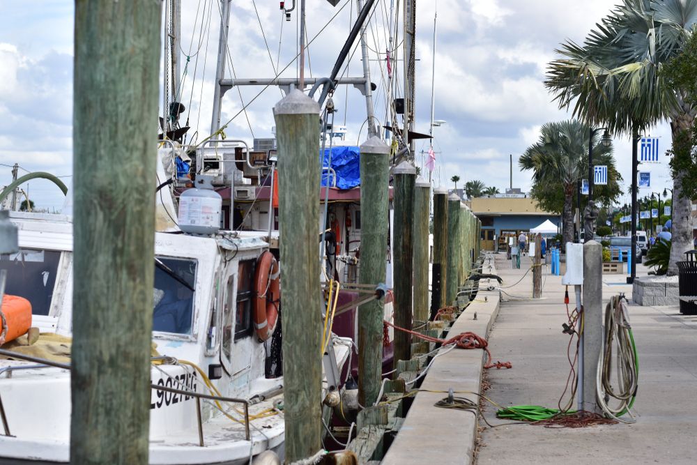 Boats docked at Tarpon Springs Sponge Docks
