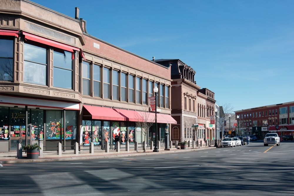 Street view of Taunton Green Historic District
