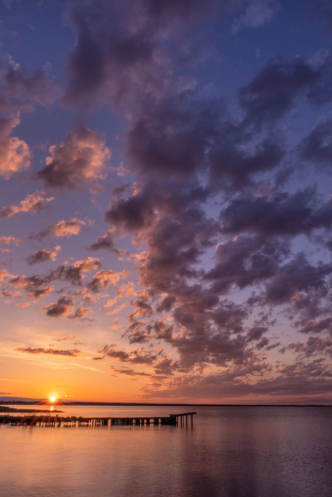 Sunrise reflecting on Tawas Bay