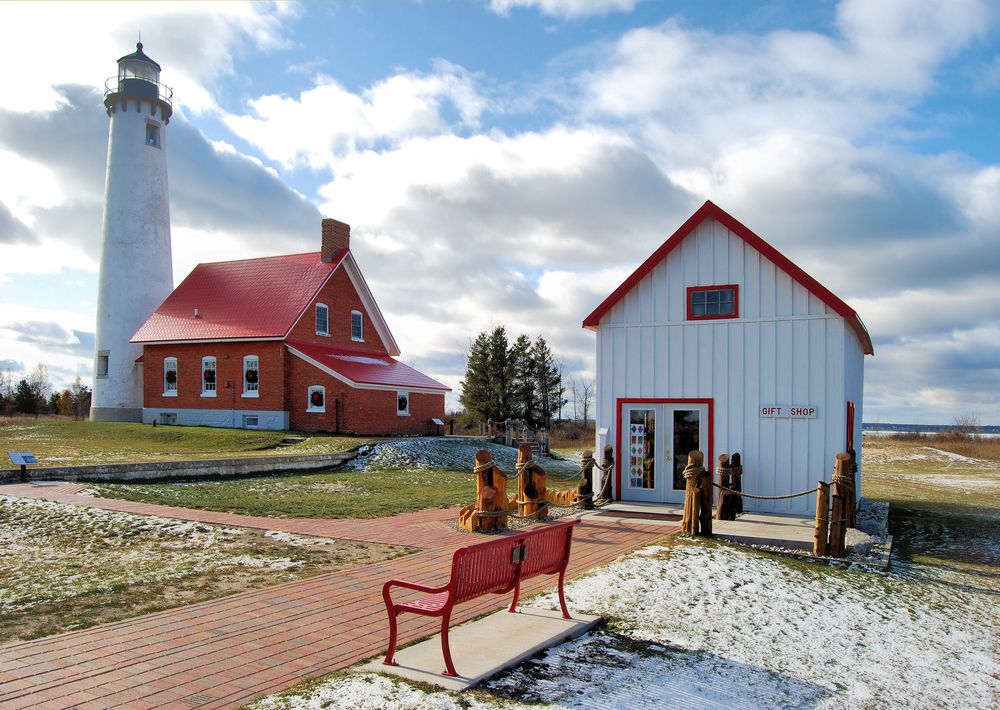 A gift shop adjacent to Tawas Point Lighthouse