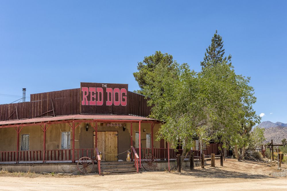 Exterior view of The Red Dog Saloon