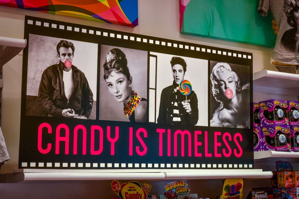 Sign at a candy store in the Village