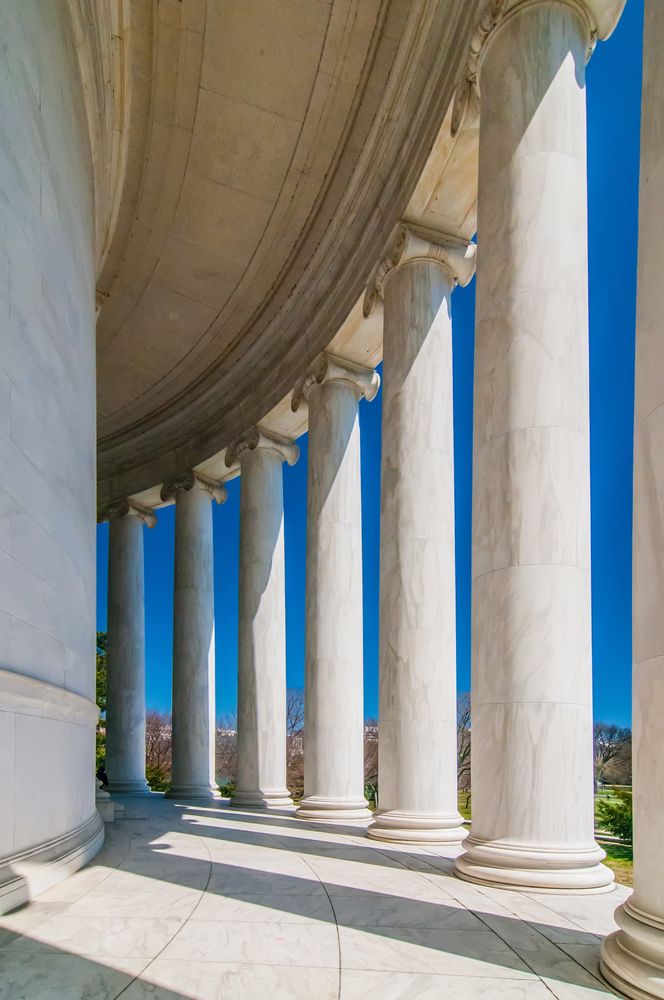 Pillars at Thomas Jefferson Memorial