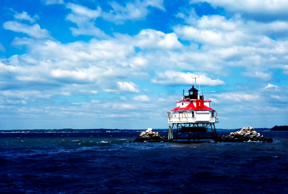 Waters surrounding the Thomas Point Shoal Lighthouse