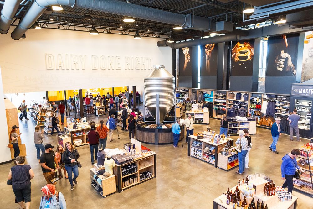 People shopping at Tillamook store