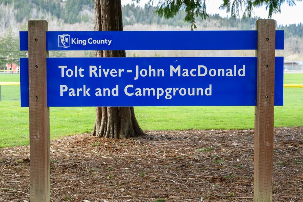 Signage of Tolt River - John MacDonald Park & Campground
