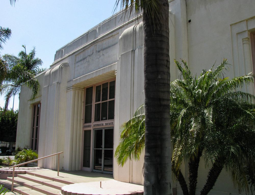 A few trees outside Torrance Historical Society and Museum