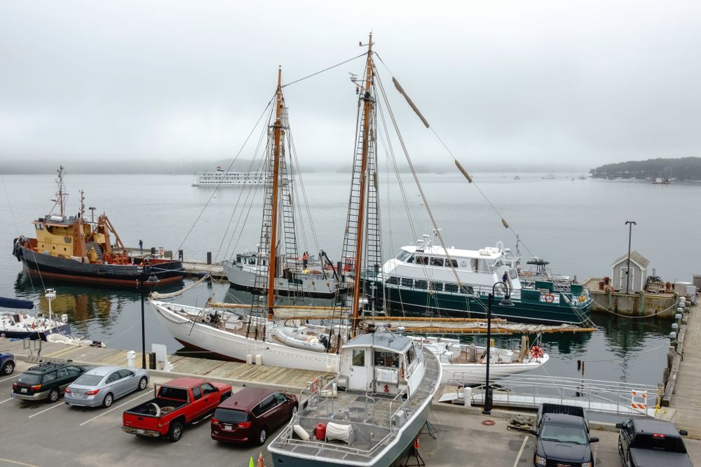 Boats docked at the Castine Town Dock