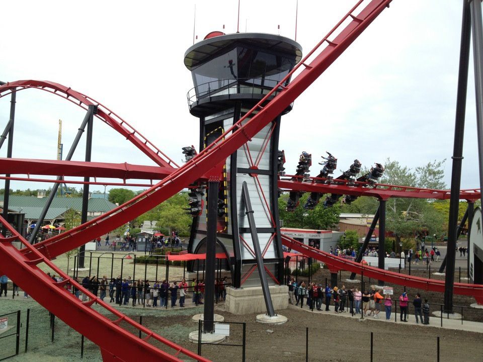 View of Rides at Six Flags Great America