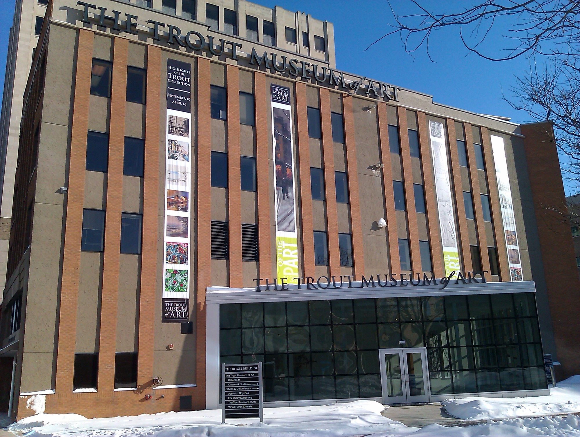 Exterior of Trout Museum of Art