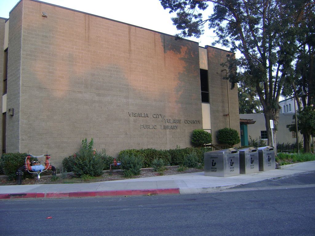 Exterior view of Tulare County Library