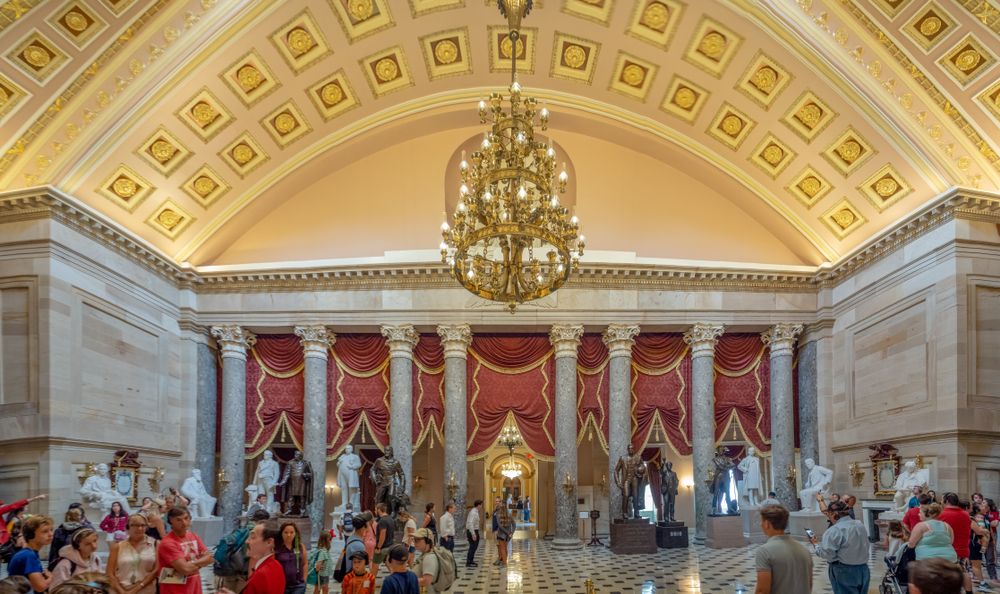 Visitors enjoying the tour of United States Capitol