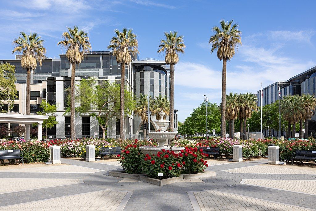 Fountain at the University Park World Peace Rose Garden