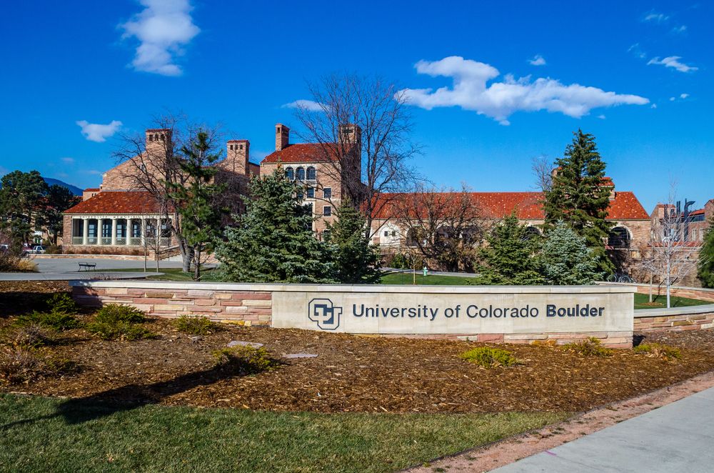 Signage of University of Colorado Boulder