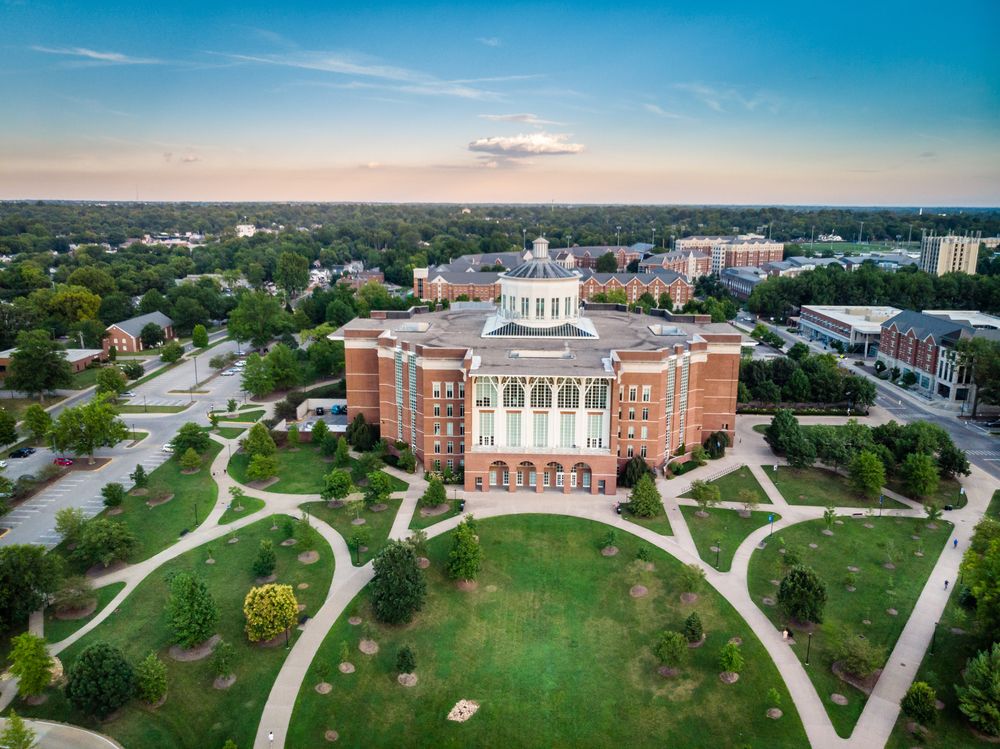 Aerial view of the University of Kentucky