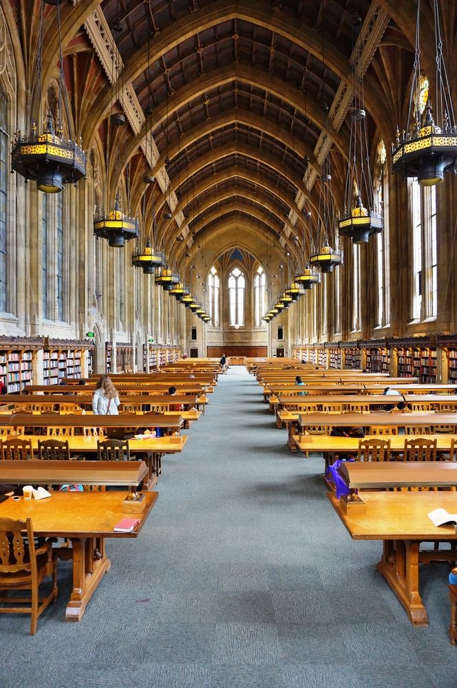 Interior view of the library at the University of Washington Campus