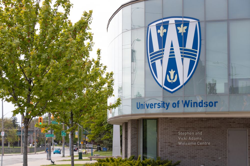 Building sign of University of Windsor