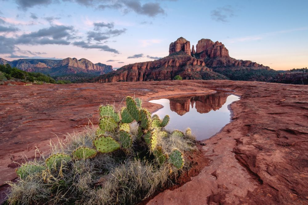 Scenic view of Cathedral Rock