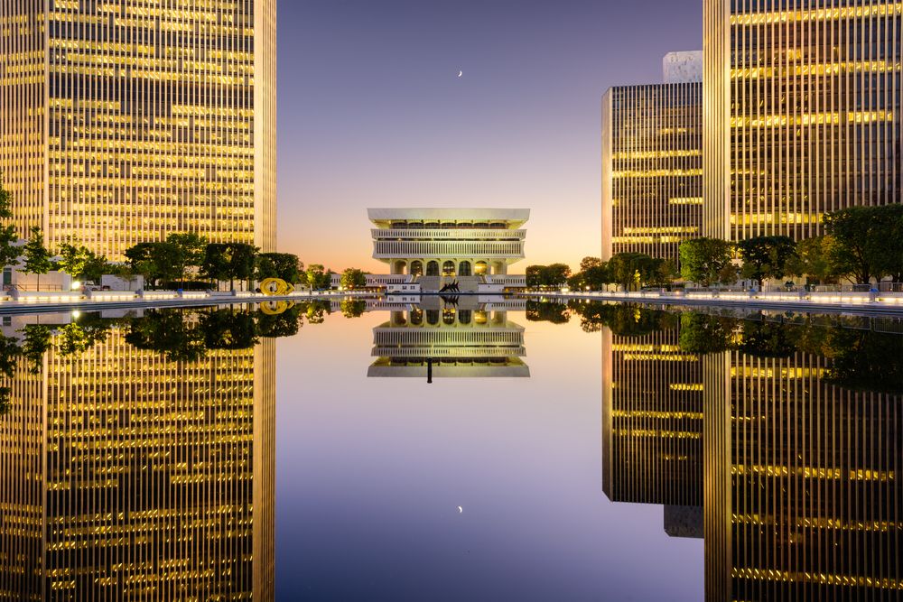Scenic view of Empire State Plaza