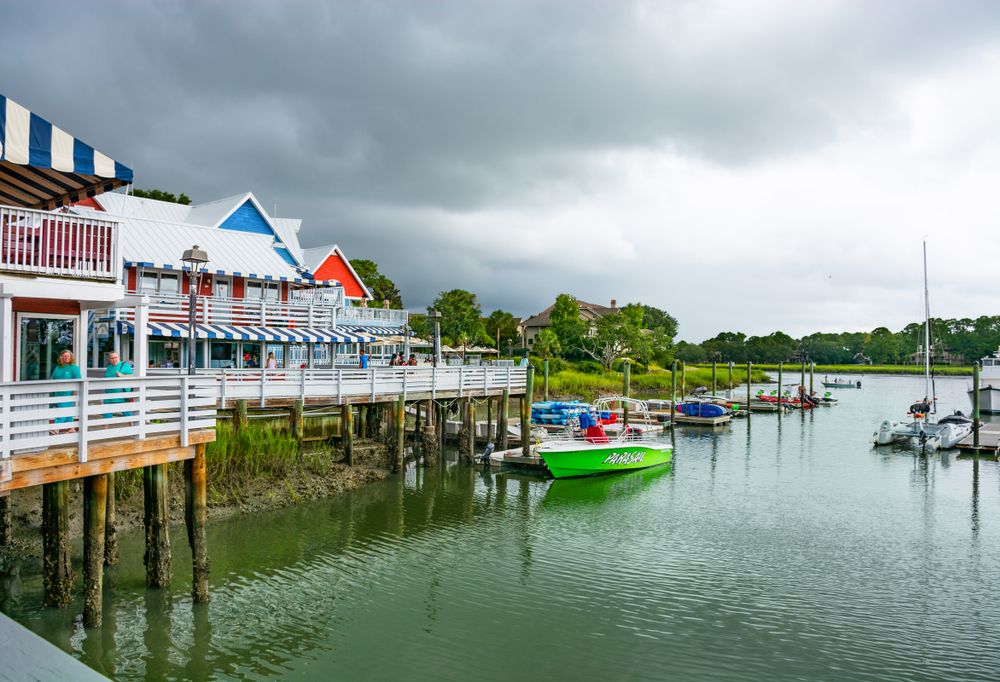 View of boats at The Sea Pines Resort