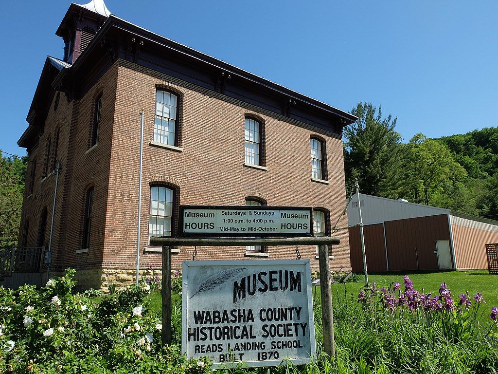 Sign board of Wabasha County Historical Society Museum