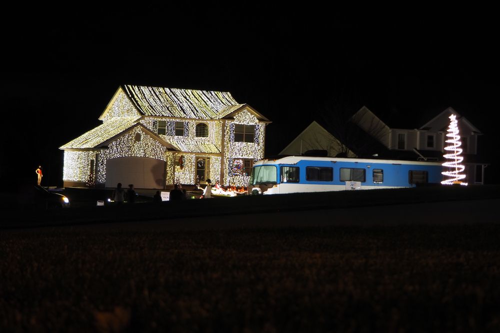 Wadsworth Griswold House decorated with christmas lights