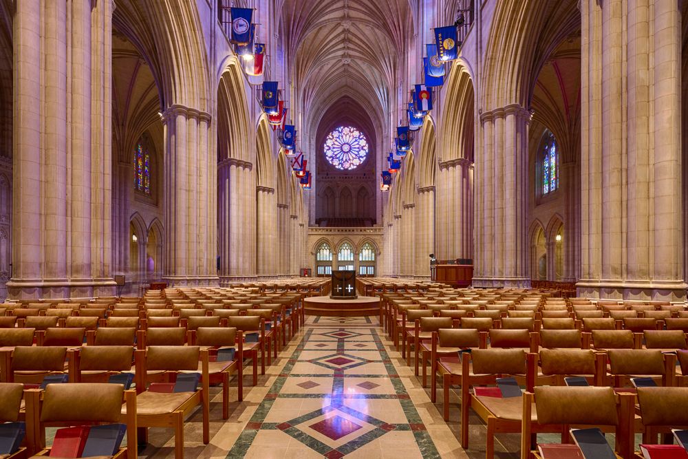 Interior view of Washington National Cathedral