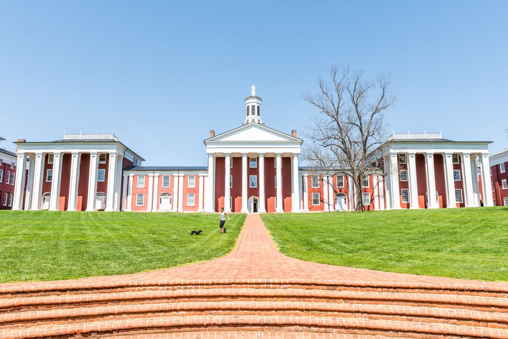 Exterior of a building at Washington and Lee University