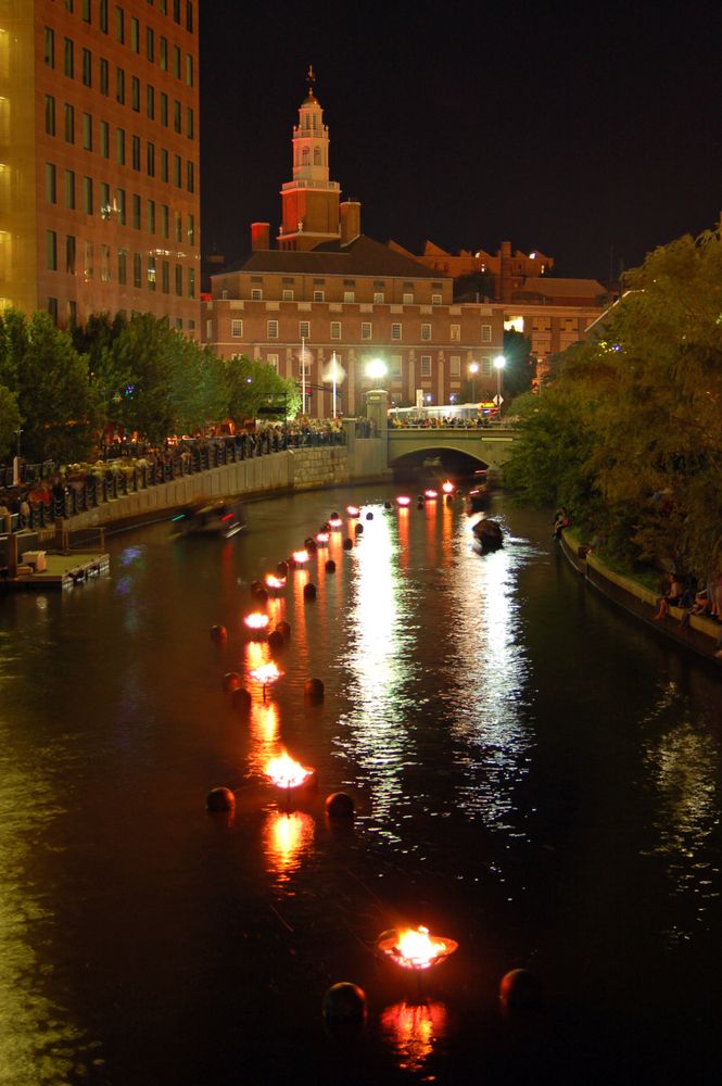 Night scene during WaterFire