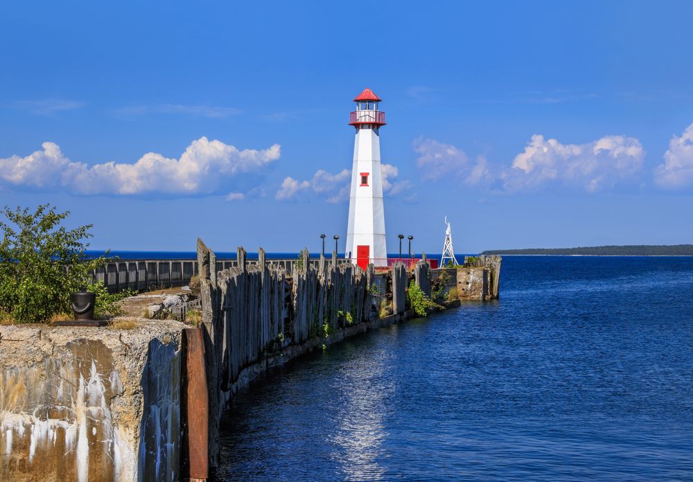 Exterior of The Wawatam lighthouse