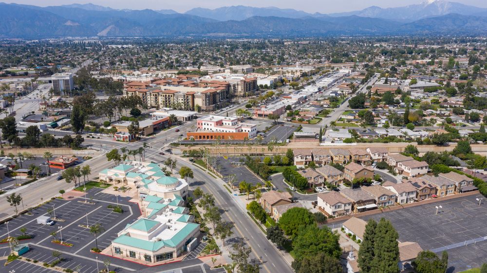 Aerial view of West Covina