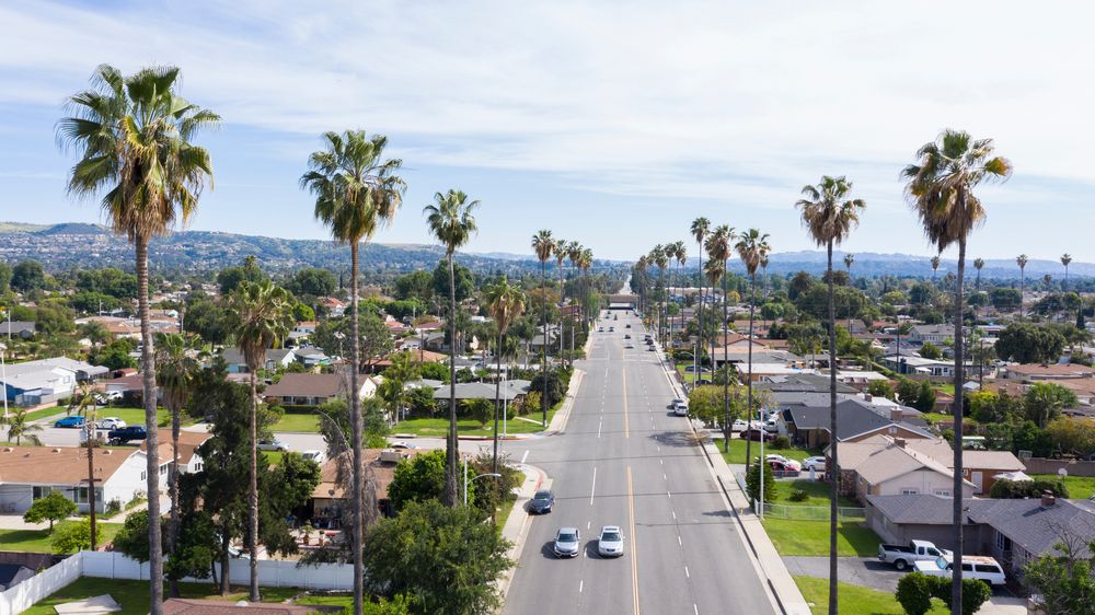 The road of West Covina's urban center